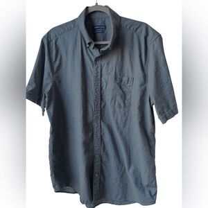 XL LC Waikiki Classic Regular Men's Button Up Gray Grey Linen Cotton Shirt